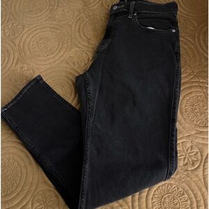 Athletic skinny fit dark denim pants
